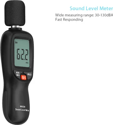 Obrázok produktu pre 30-130 dB (A) LCD digitálny merač úrovne zvuku Merací prístroj na meranie hlasitosti hluku Tester na monitorovanie decibelov