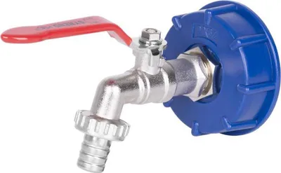 Produktbild von PROREGAL Set, Ventil 1 / 2-3 / 4", Kunststoff- und Zinkreduktion, Abfluss, für IBC-Tank