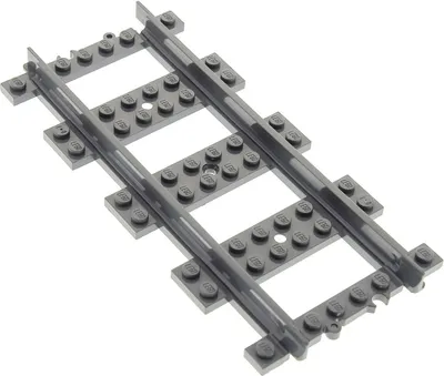 Produktbild von 1x Lego Eisenbahn Schiene gerade neu-dunkel grau Zug Gleis 60052 4279714 53401