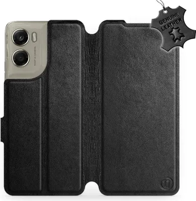 Produktbild von Echtleder Handyhülle für Motorola Moto G06 4G / Motorola Moto G06 Power 4G, Mobiwear Leather, Schwarz