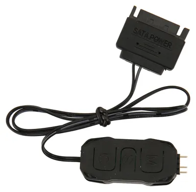 Zdjęcie produktu dla Kontroler ARGB, 5 V, 3-pinowy, zasilacz SATA, automatyczna regulacja prędkości, jasności, wentylator do mini komputerów