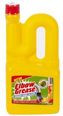 Obrázok produktu pre Elbow Grease | Čistiaci gél na odtoky - 750 ml - Rýchlo rozpúšťa upchávky - S hydroxidom sodným - Na vaňu a sprchu
