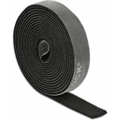Produktbild von Delock Klettband auf Rolle L 2 m x B 15 mm schwarz