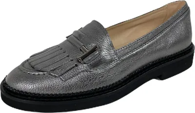 Produktbild von C70 mocassino donna TOD'S GOMMA PESANTE silbernes Leder Loafer Frau