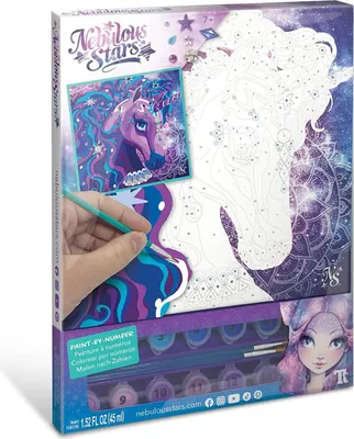 Produktbild von Nebulous Stars Malen nach Zahlen auf Leinwand Kreativitätsset Nebulia & Pferd