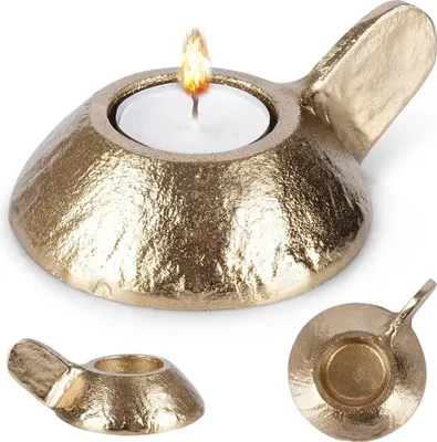 Produktbild von Gold Metall Kerzenständer Teelichthalter Tisch mit Halter