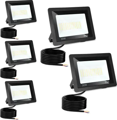 Image de Projecteur LED Hengda Projecteur LED de chantier 5X 30W 3 couleurs 3000/4000/6500K Floodlight avec IP66 étanche