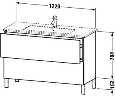 Produktbild von Duravit LC662805555 LC WTU bs 1220x481x704 Az 2 Ei