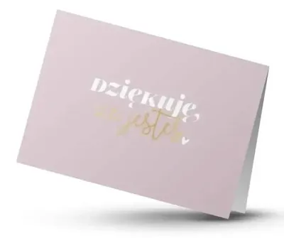 Image de Carte pliante - Merci d'être là, dorée - Szaron