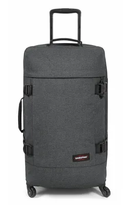 Produktbild von Eastpak Trans4 M Black Denim Trolley, Polyester, 39 cm x 28 cm x 70 cm, 4 Rollen, 2 Hauptfächer, 4 kg