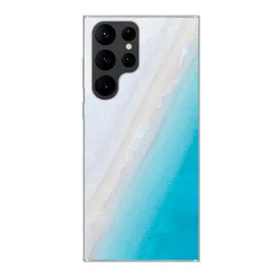 Produktbild von MuchoWow® Handyhülle Schutzhülle Hülle für Samsung Galaxy S22 Ultra Strand - Meer - Blau Silikon Softcase Handy Hülle - Abbildung
