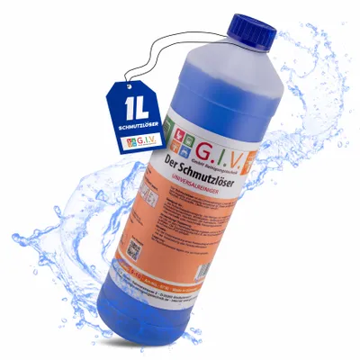 Produktbild von G.I.V. 1L Schmutzlöser Universalreiniger - Allzweckreiniger - Reinigungsmittel, Schmutzentfernung für Maschinen, Fassaden, Pflastersteine & mehr