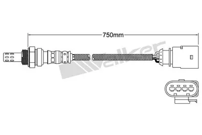 Produktbild von VEGAZ Lambdasonde für VW Golf VII Schrägheck (5G1, BQ1, BE1, BE2) nach-Kat ULS-672