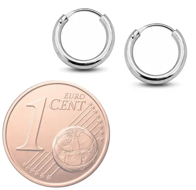 Produktbild von Creolen aus 925 Sterling Silber; Silbercreolen in der Größe - 10 mm
