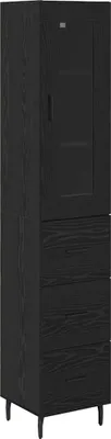 Image de Haut Armoire Chêne noir 34,5 x 34 x 180 cm Bois d'ingénierie