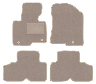 Productafbeelding van Velours automatten voor Kia Carens IV 2013-2018 (MPV) – 4-delig, beige, op maat – Wielganizator LUX