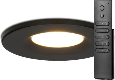 Produktbild von hoftronic LED Einbaustrahler 6W 650lm 2700K Schwarz IP65 dimmbar 20er Set