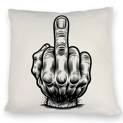 Produktbild von Mittelfinger Comic Kissen