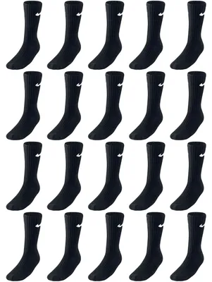 Produktbild von 20 Paar Nike Socken Lang - Farbe: 20 Paar schwarz - Größe: 42-46