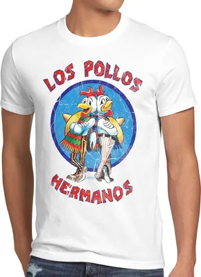 Produktbild von style3 Los Pollos T-Shirt Herren, Größe:5XL, Farbe:Weiß