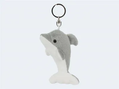 Produktbild von Schlüsselanhänger Delfin, grau, 13 cm, Meerestier