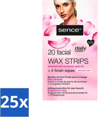 Produktbild von Sence - Wachsstreifen - Gesicht - 20 Wachsstreifen - Vorteilspack - 25 Stücke