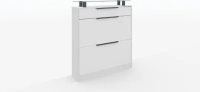 Produktbild von Schuhschrank "Tom 1" stehend, weiß-matt