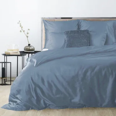 Produktbild von Eurofirany Bettwäschegarnitur Bettwäsche NOVA3 blau 180x200 cm 3 TLG SET: mit 2 Kissenbezüge 70x80 cm