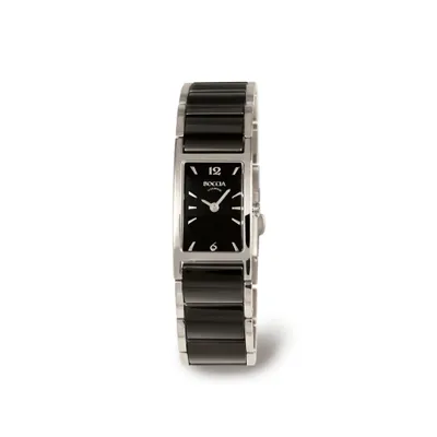 Produktbild von Boccia Damen Armbanduhr 3201-02 Ceramic schwarz