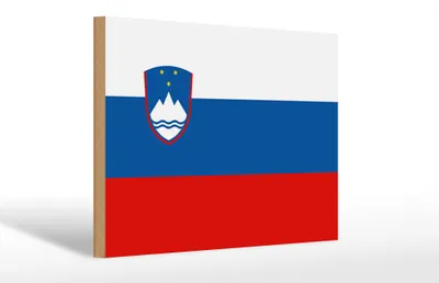 Produktbild von Holzschild Flagge Sloweniens 30x20cm Flag of Slovenia