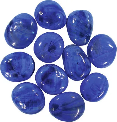 Produktbild von Aquariumdekoration Glas-Nuggets 0,75 kg dunkelblaulich