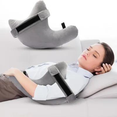 Image de Omgoods - Coussin ergonomique pour le cou, idéal pour les personnes dormant sur le côté, avec sangles réglables