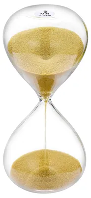 Produktbild von Sanduhr - 10 Minuten Laufzeit - Dekoration für Schreibtisch und Büro - Gold - 10 Minuten