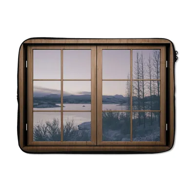 Produktbild von MuchoWow® Laptop Hülle 13 Zoll Aussicht - Sonnenuntergang - Berg Laptoptasche - Laptophülle - Sleeve - Rundumschutz