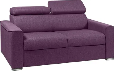 Produktbild von 2-Sitzer-Schlafsofa mit Express-Klappmechanismus aus VIZIR-Stoff – Farbe: Violett – Liegefläche: 120 cm – Matratze: 14 cm