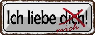Produktbild von vianmo Blechschild 10x27 cm ich liebe dich mich Dekoration