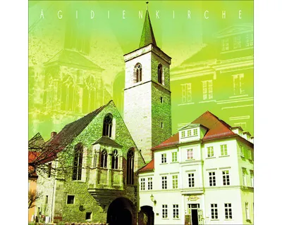 Produktbild von Glasbild Erfurt Ägidienkirche 50x50 cm