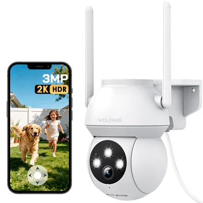 Obrázek produktu pro WOLFANG 2K, 3MP venkovní bezpečnostní kamera, 360° PTZ, Wi-Fi kamera