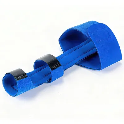 Produktbild von Verstellbare Fingerschiene mit Aluminiumstütze, Fingerorthese für Triggerfinger, Arthritis & Verletzungen, beidseitig tragbar, blau, Einheitsgröße