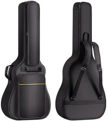 Produktbild von Famanu Gitarrentasche wasserdicht - Gepolsterter Rucksack für 39-41 Zoll Gitarren, Schwarz