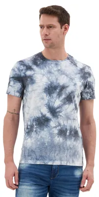 Produktbild von CT864 Herren T‑Shirt – Tie‑Dye Look in Blau & Weiß