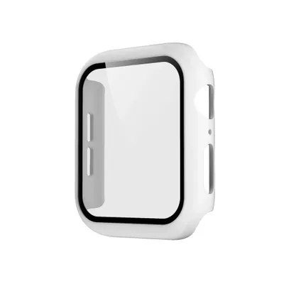 Immagine prodotto di Smartphonica Custodia con protezione dello schermo in vetro per Apple Watch 41 mm - Bianco