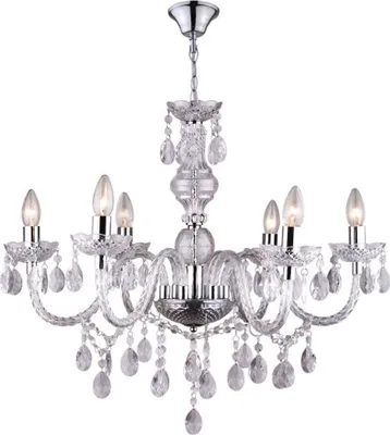Zdjęcie produktu dla Lampa wisząca Lampa wisząca Żyrandol do salonu Lampa wisząca przezroczysta 63116-6
