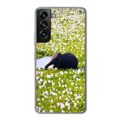 Produktbild von MuchoWow® Handyhülle Schutzhülle Hülle für Samsung Galaxy S22 Elefant - Wasser - Pflanzen - Grün - Natur - Tiere Silikon Softcase Handy Hülle - Mobiltelefonhülle