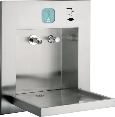 Zdjęcie produktu dla Umywalka KWC AR, wszystko w jednym, stal nierdzewna, 475x530x470 mm, UP, woda z mydłem