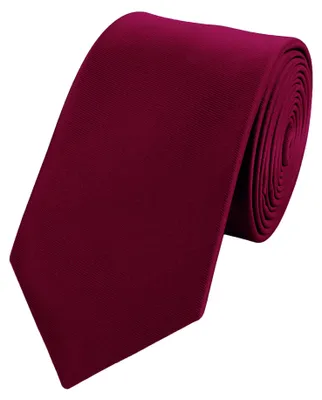 Produktbild von Fabio Farini - 1 Stück Herren Krawatte Rot - verschiedene Rote Männer Schlips in 6cm Schmal (6cm), Dunkelrot - Crimson Crystal