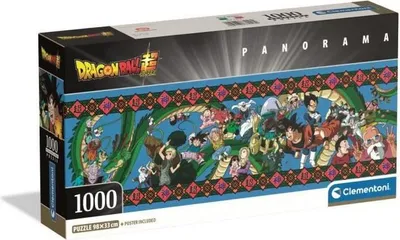 Immagine prodotto di Puzzle, Clementoni Compact 1000 pezzi Panorama, Dragon Ball Super, 98 x 33 cm, poster incluso