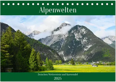 Produktbild von Alpenwelten-Zwischen Wetterstein und Karwendel (Tischkalender 2025 DIN A5 quer), CALVENDO Monatskalender
