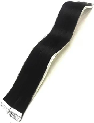 Produktbild von Tape in Hair Echthaartapes, schwarz, Remy Haar für Haarextensions, (50 cm) Länge, ca. (25 g)