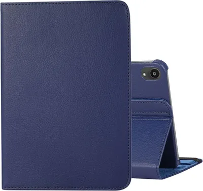 Produktbild von Tablethülle für Apple iPad mini 6 Schutztasche Wallet Cover 360 Case Etuis Schwarz, Farbe:Blau